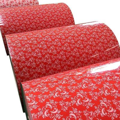 ISO9001 認定 Zhongyu フラワー PPGI プライムコイル 屋根板 鉄筋鋼 プリペイント 全 RAL 色