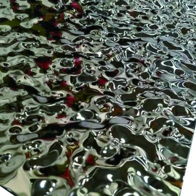 オーダーメイド 幅 301L グレード 水の波紋 装飾型ステンレス鋼板 建築設計用金属壁パネル