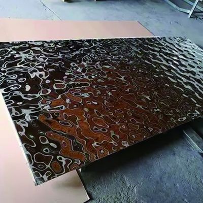 ボイラープレート 標準 AiSi 水の波紋 建築設計のためのステンレス鋼板金属壁パネル
