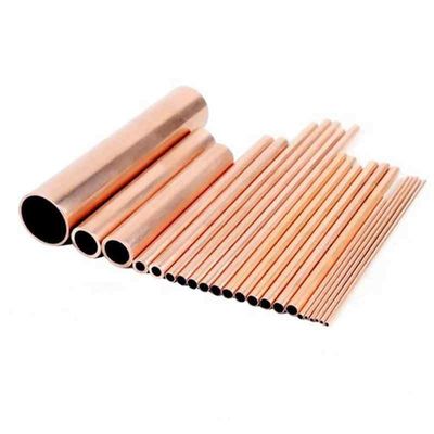 縫い目のない銅管 0.1mm 50mm 厚さ 10 フィート 長さ 銅の溶接用- 銅溶接合金 Cu Min 99.9%