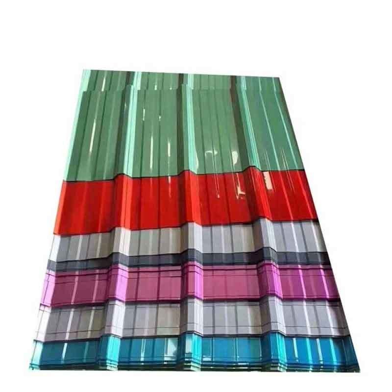 Zhongyu JIS ASTM 24GAUGE PPGI プリペイント金属屋根シート 60G GI 亜鉛で覆われた鉄のゴロゴロ鋼板 幅700-2000MM